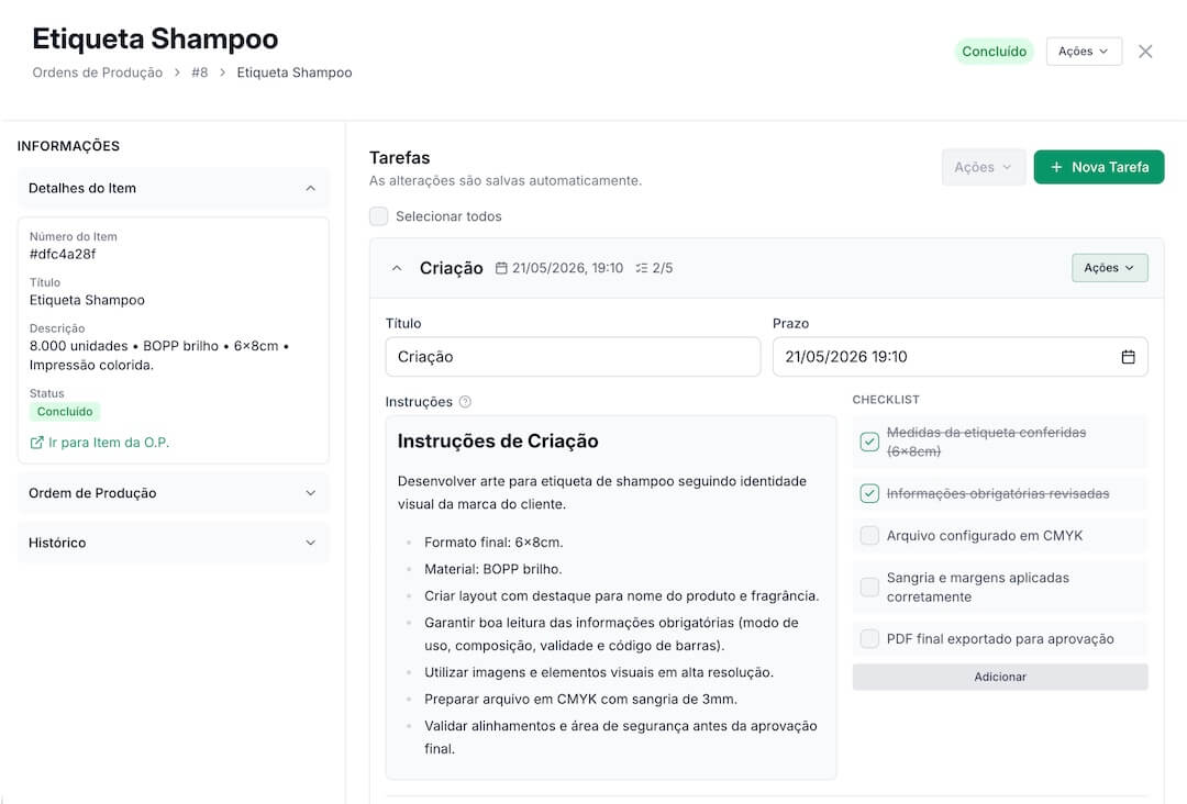 Gestão de tarefas